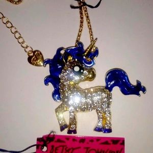 Blue Mane Bling BJ Unicorn🦄Pendant Necklace BNWT!